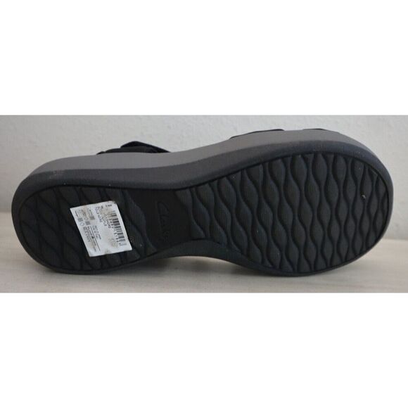 Clarks Cloudsteppers 26171739 Women's 8.5M Black Textile Arla Shore Sandals - Picture 8 of 10